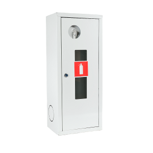 ШПО-103 НОБ ПУЛЬС правый шкаф для огнетушителя (навесной, открытый, белый)