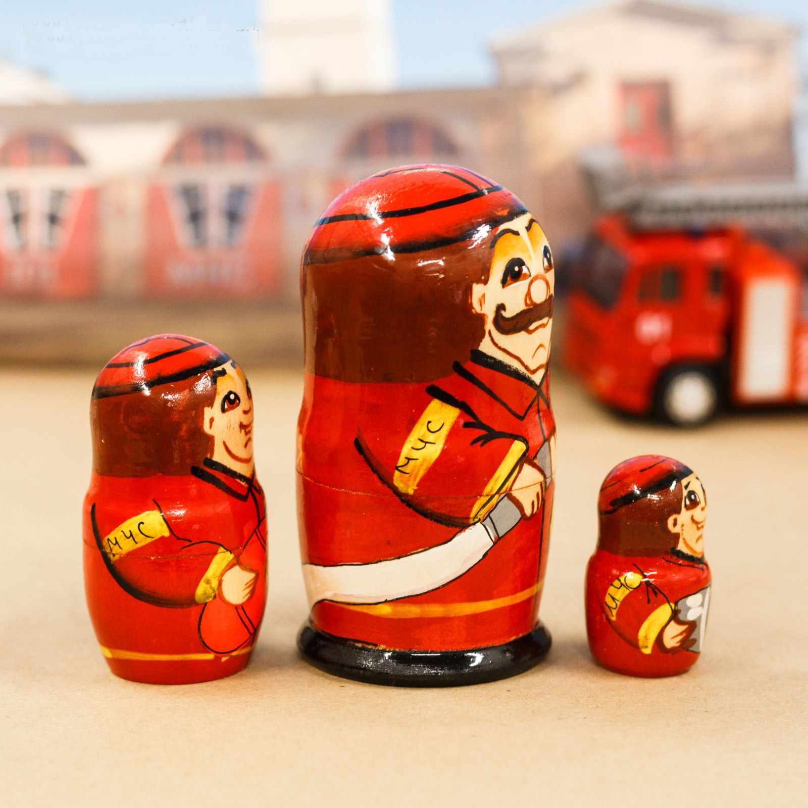 Матрешка Пожарная команда