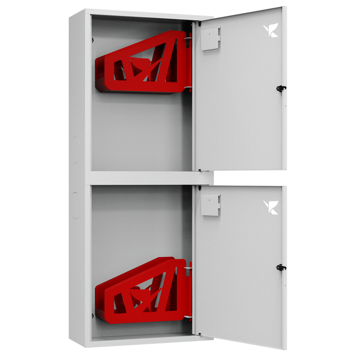 ШП-К-Пульс-320-21 НЗБ правый шкаф пожарный с почтовыми замками (навесной, закрытый, белый)