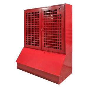 Стенд металлический закрытый с ящиком для песка дверь-сетка (с комплектующими)