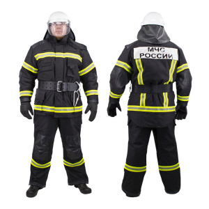 БОП комплект размер 2 (52-54) рост 2 (182-188) черный 2024г боевая одежда пожарного