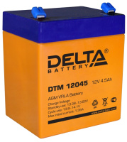 Delta DTM 12045 (12В 4,5Ач) 90х70х101 мм Аккумуляторная батарея Delta DTM 12045 (12В 4,5Ач) 90х70х101 мм Аккумуляторная батарея