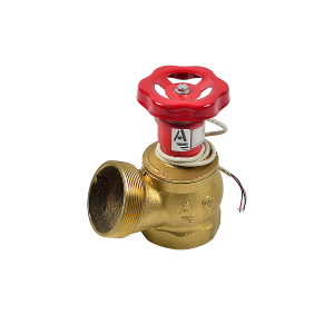 КПЛ 50-1 угловой 125° (муфта-цапка) с датчиком положения клапан пожарный латунный