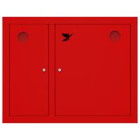 ШП-К-О-Пульс-315 ВЗК правый шкаф пожарный с почтовым замком (встроенный, закрытый, красный)