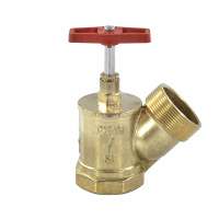 Клапан пожарный диам. 50 мм, латунь, угловой 125 градусов, муфта-цапка