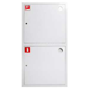 ШП-К-О-320-12 ВЗБ (ШПКО-22ВЗБ) правый шкаф пожарный с почтовыми замками (встроенный, закрытый, белый)