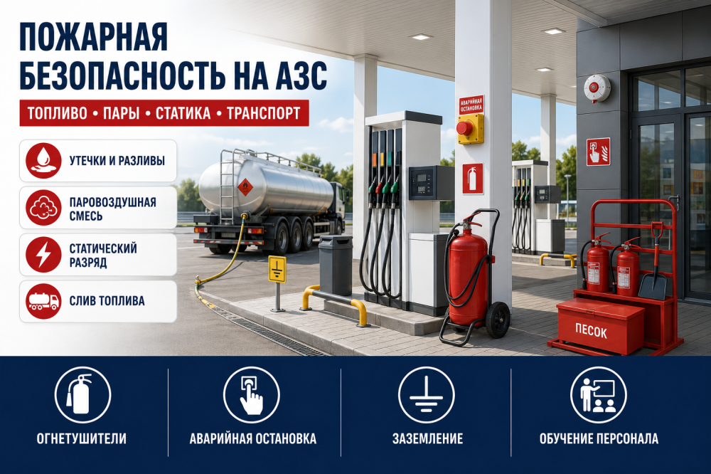 Пожарная безопасность автозаправочных станций (АЗС): комплексный подход к защите объекта