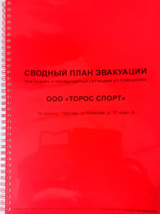 Сводный план эвакуации формата А4, 210х297 мм