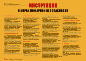 Инструкция о мерах пожарной безопасности (А3 на бумаге)