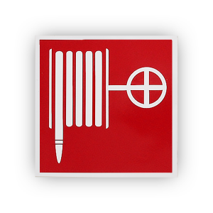 Знак F02 Пожарный кран на самоклеящейся не светящейся плёнке, 100х100 НПО Пульс