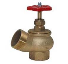 КПЛ 65-1 угловой 125° (муфта-цапка) клапан пожарный латунный