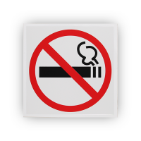 Знак В340 Запрещается курить на самоклеящейся фотолюминесцентной плёнке, 200х200 НПО ПУЛЬС