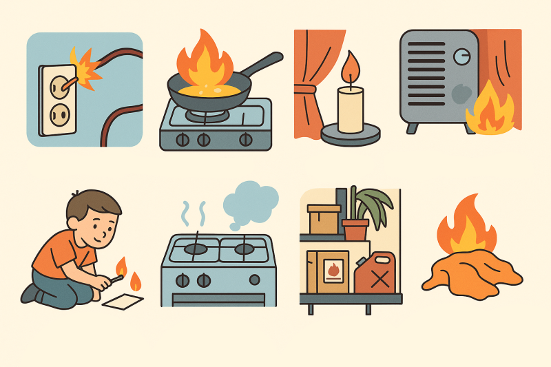 Основные причины возникновения пожаров в быту