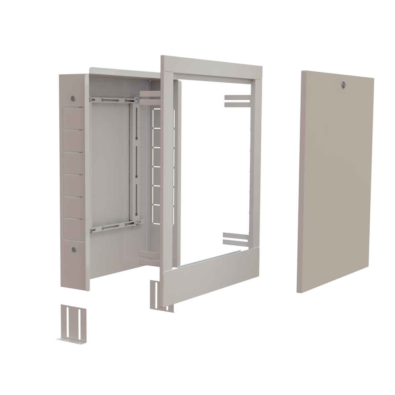 Шкаф коллекторный встроенный 450х648х120 белый