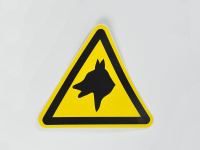 Знак W36 Осторожно. Злая собака, 200х200х200