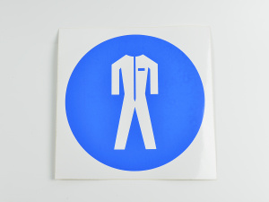 Знак M07 Работать в защитной одежде, 200х200