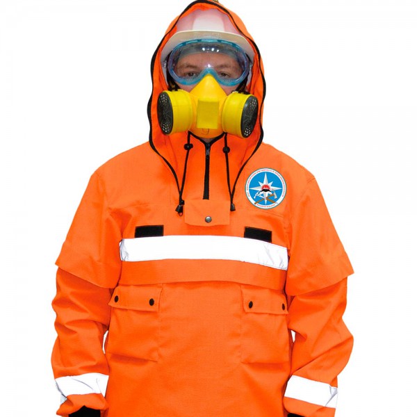 Пожарный костюм добровольца "Шанс" (Премиум) сигнальный цвет р-р 48-50, рост 170-176
