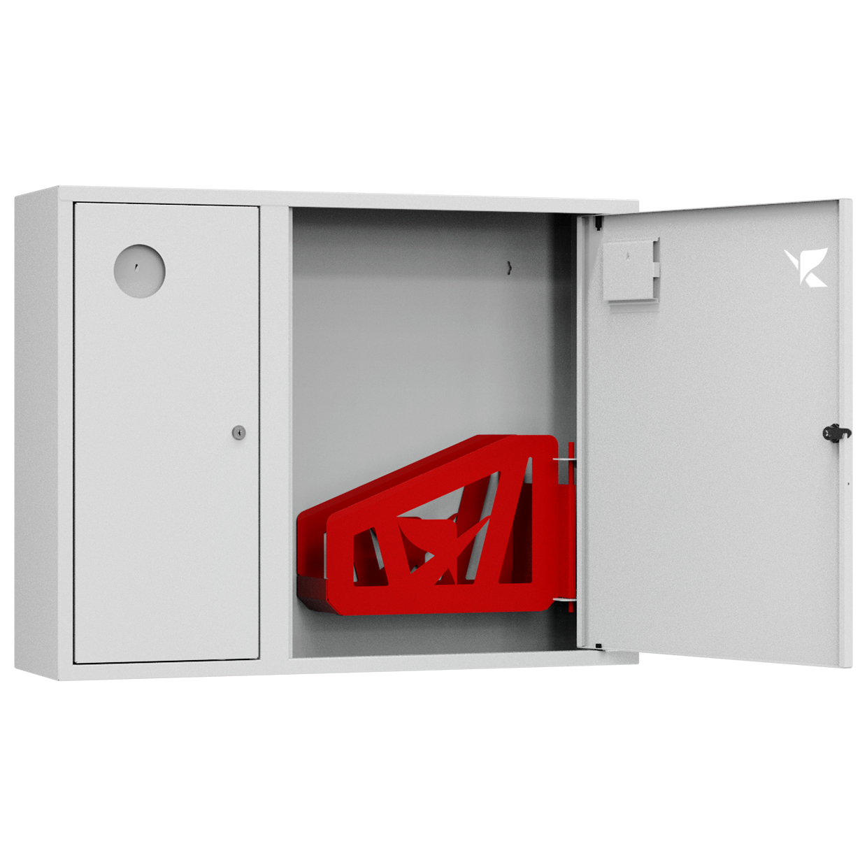 ШП-К-О-Пульс-315 НЗБ правый шкаф пожарный с почтовым замком (навесной, закрытый, белый)