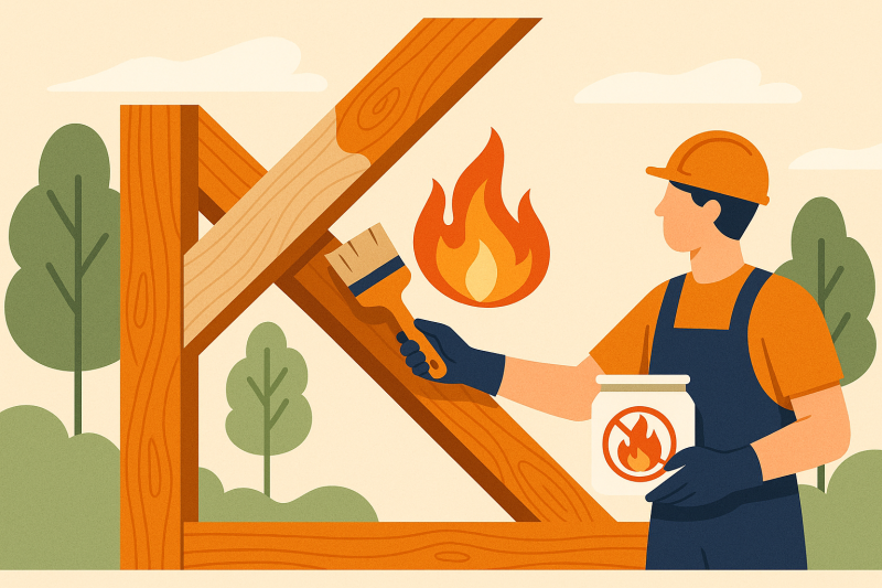 Противопожарная обработка деревянных конструкций: требования, материалы и практика применения