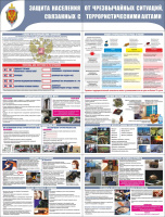 Стенд раскладной "Защита населения от терроризма" (пластик 2 мм)