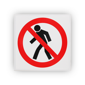 Знак P03 Проход запрещен на самоклеящейся не светящейся плёнке, 200х200 НПО ПУЛЬС