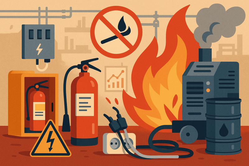 Основные причины возникновения пожаров на производстве: полный разбор рисков и мер защиты