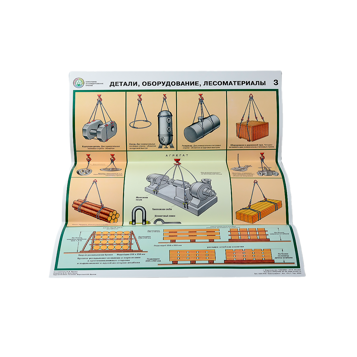 Комплект плакатов 'Строповка и складирование грузов' (А2, 4 листа)