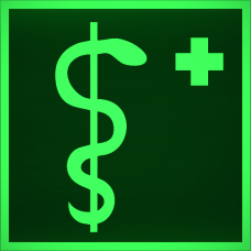 Знак EC05 Медицинский кабинет на самоклеящейся фотолюминесцентной плёнке на пластиковой основе, 200х200 НПО ПУЛЬС