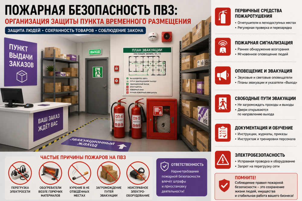 Пожарная безопасность ПВЗ: организация защиты пункта временного размещения