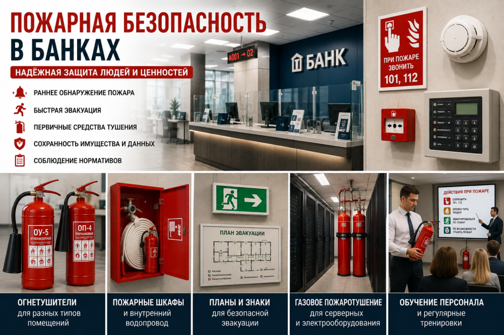 Пожарная безопасность в банках: организация системы защиты финансовых учреждений