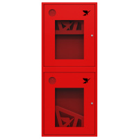 ШП-К-Пульс-320-21 НОК левый шкаф пожарный с почтовыми замками (навесной, открытый, красный)