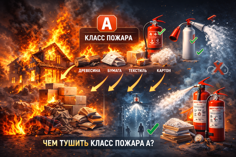 Класс пожара А: особенности горения и выбор средств тушения