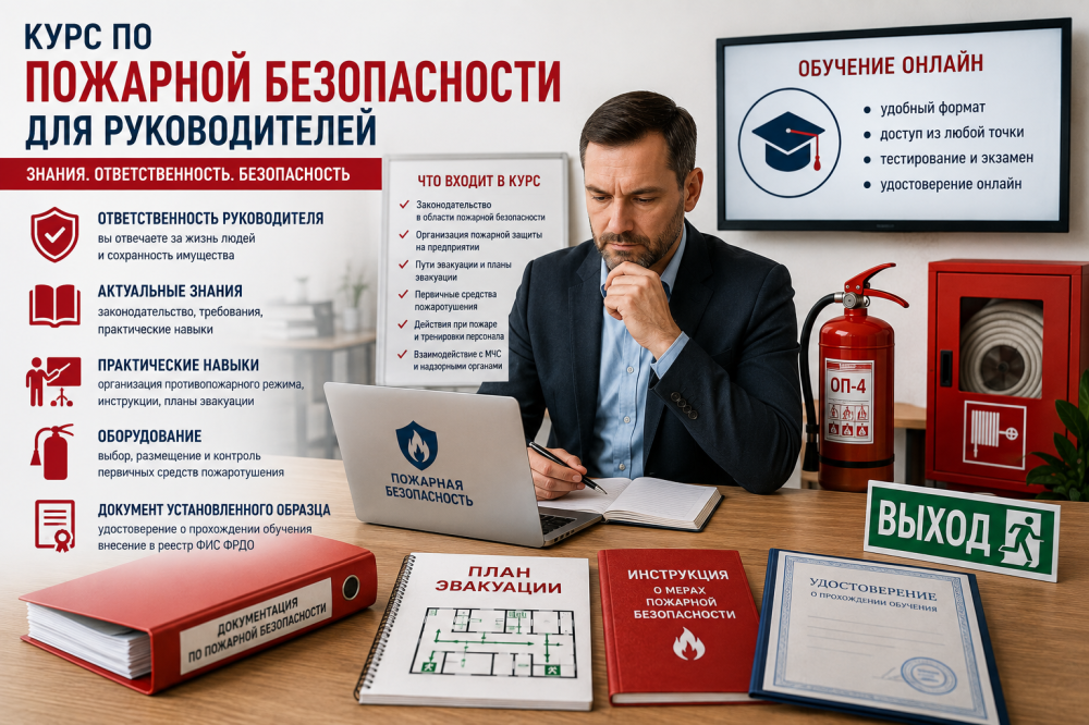 Курс по пожарной безопасности для руководителей: зачем он нужен и как правильно организовать обучение