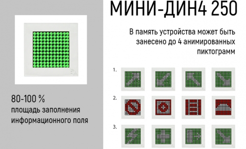 Мини-ДИН4 250 оповещатель световой