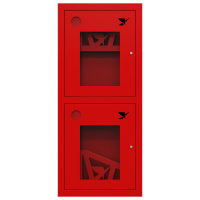 ШП-К-Пульс-320-21 ВОК левый шкаф пожарный с почтовыми замками (встроенный, открытый, красный)