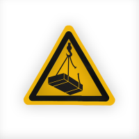 Знак W06 Опасно. Возможно падение груза на самоклеящейся не светящейся плёнке, 200х200 НПО ПУЛЬС