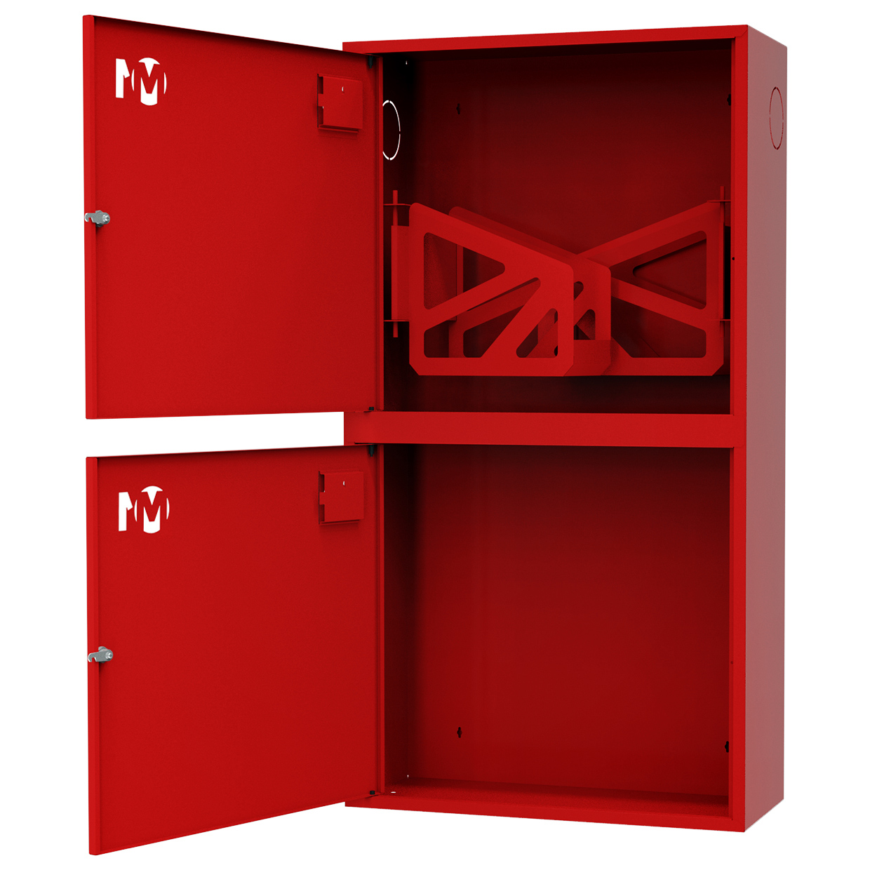 ШП-К-О-003-12 "Т" НЗК М01 левый шкаф пожарный с почтовыми замками (навесной, закрытый, красный)