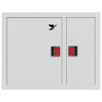 ШП-К-О-Пульс-315 ВЗБ ЕВРО левый шкаф пожарный с евроручкой (встроенный, закрытый, белый)