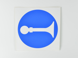 Знак M31 Передай сигнал перед пуском механизма, 200х200