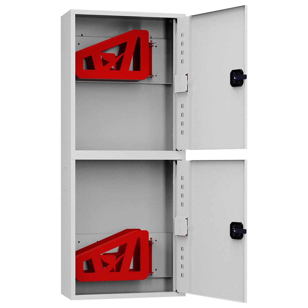 ШП-К-Пульс-320-21 НЗБ/ВЗБ (У) универсальный шкаф пожарный с ручкой-замком (закрытый, белый)