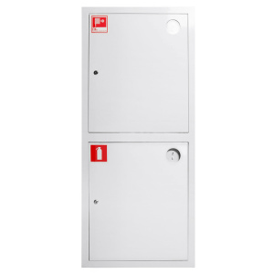 ШП-К-О-320 ВЗБ (ШПКО-12ВЗБ) правый шкаф пожарный с почтовым замком (встроенный, закрытый, белый)