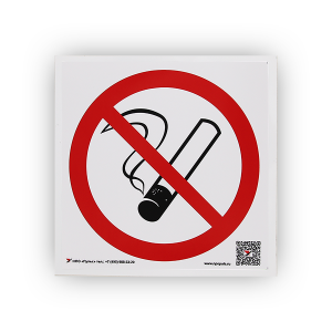 Знак P01 Запрещается курить на самоклеящейся не светящейся плёнке, 200х200 НПО ПУЛЬС