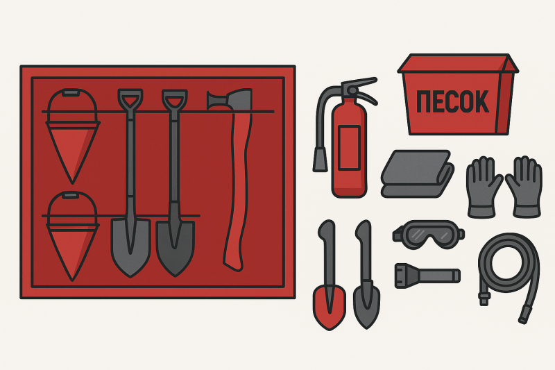 Что такое ЩП (пожарный щит): комплектация и требования