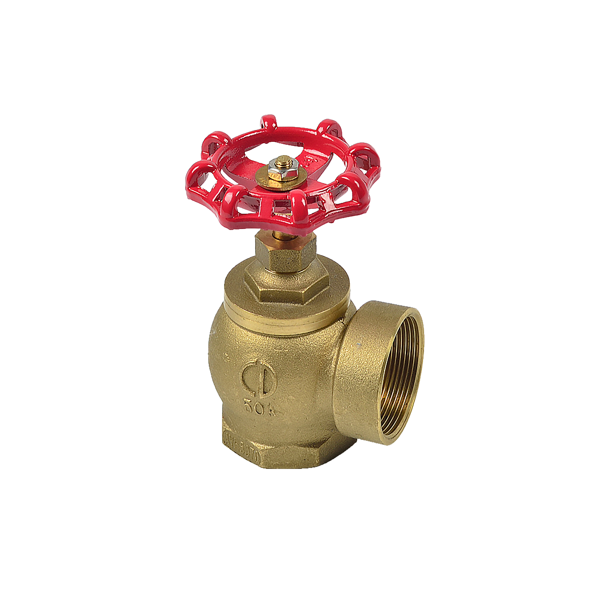 КПУ 50 угловой 90° (муфта-муфта) клапан пожарный латунный (аналог AVH 50)