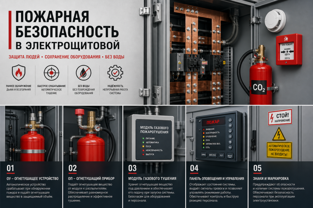 Пожарная безопасность в электрощитовой: требования, оборудование и организация защиты