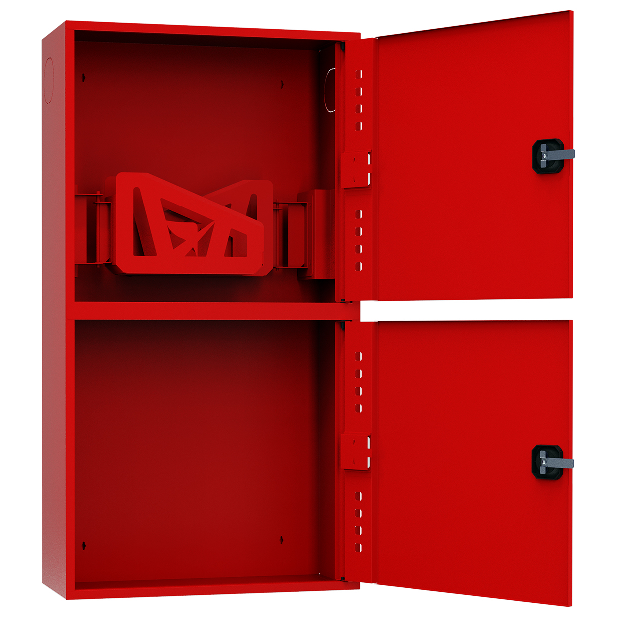 ШП-К-О-Пульс-320-12 НЗК/ВЗК (У) универсальный шкаф пожарный с ручкой-замком (закрытый, красный)