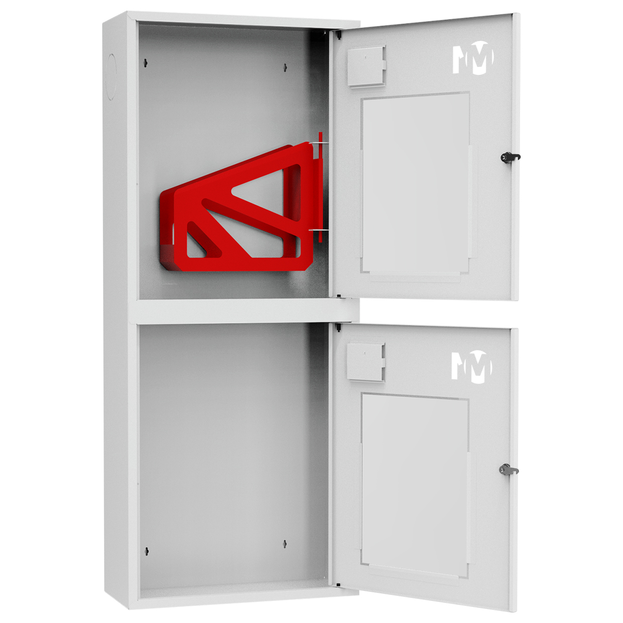 ШП-К-О-003 "Т" НОБ М01 правый Шкаф пожарный с почтовым замком (навесной, открытый, белый)