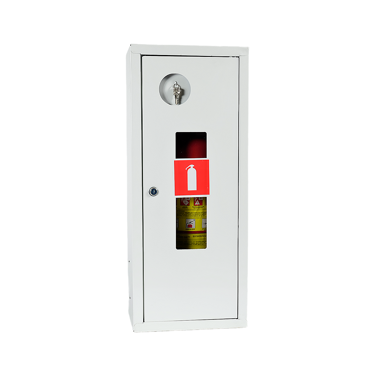 ШПО-103 НОБ ПУЛЬС левый шкаф для огнетушителя (навесной, открытый, белый)