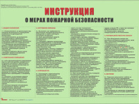 Инструкция о мерах ПБ фотолюминесцентная на пластике без рамки, индивидуальная, 400х300 мм