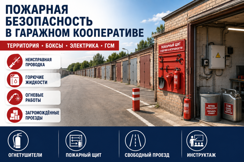 Пожарная безопасность в гаражных кооперативах: полное руководство для председателей и владельцев боксов